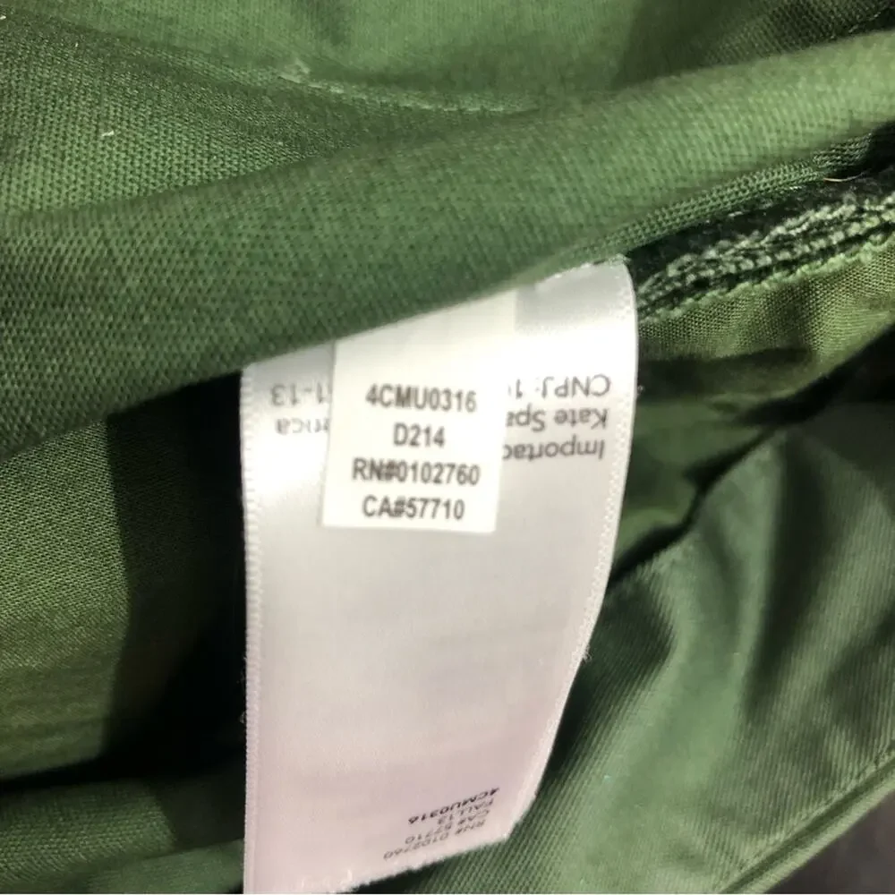 Kate Spade Saturday Green Coated High Waist Zipper Shorts 6 EUC